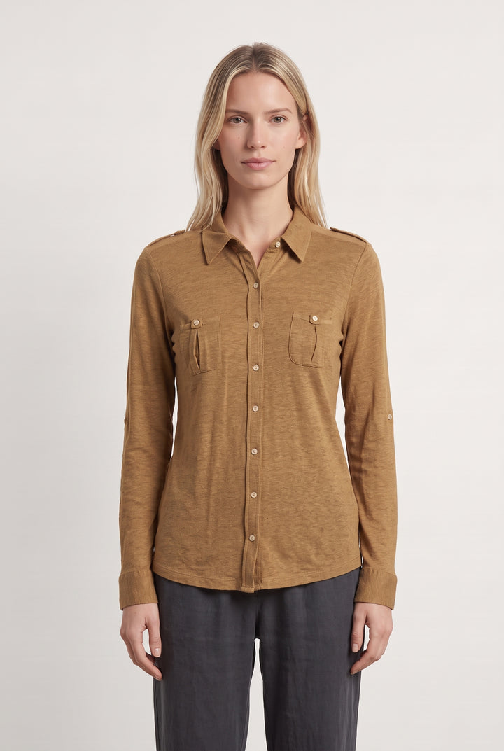 Chemise Marron - Taille S/36 de la marque Gerard Darel | PARAD124170 - Vendu par Paradigme - Image 1