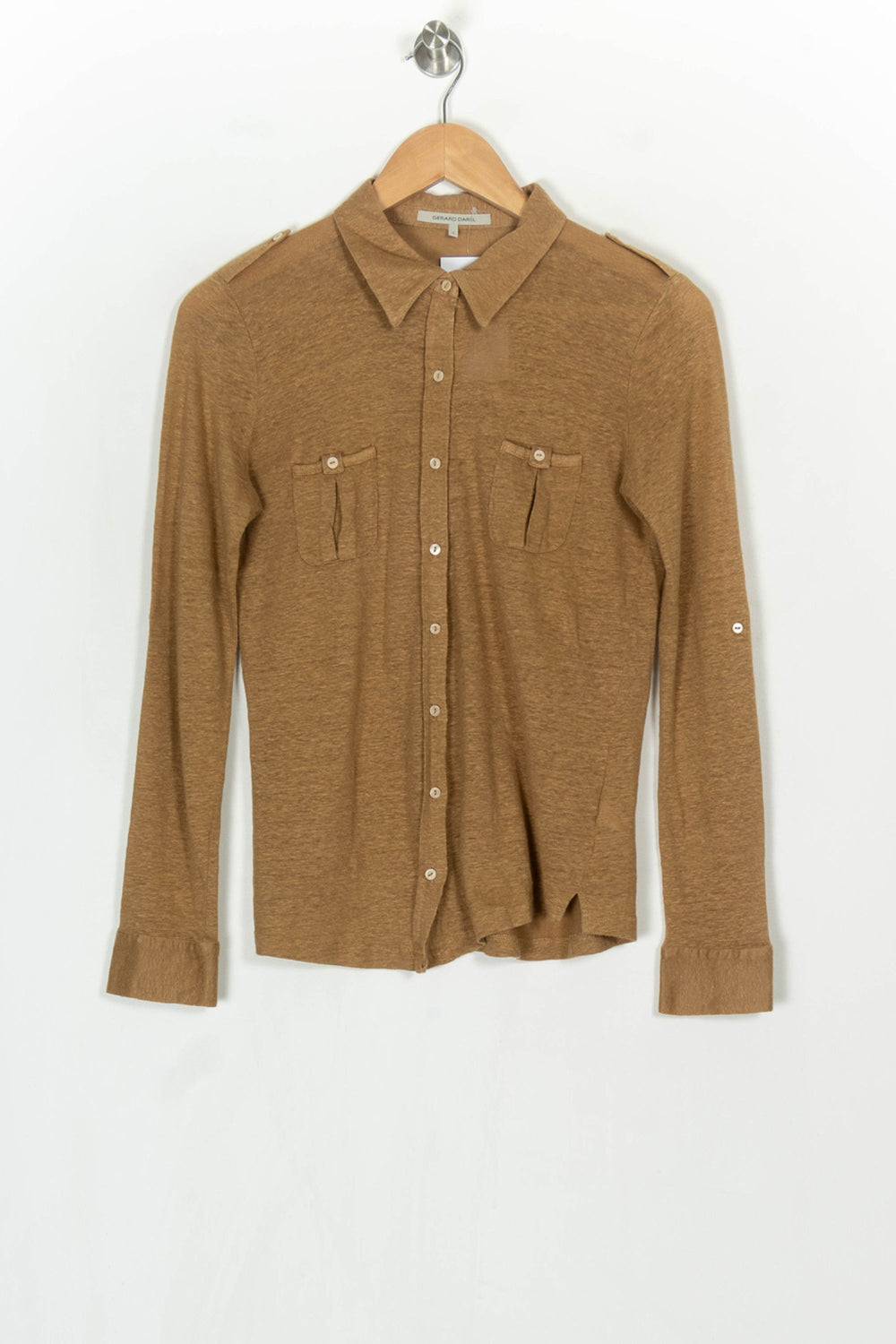 Chemise Marron - Taille S/36 de la marque Gerard Darel | PARAD124170 - Vendu par Paradigme - Image 2