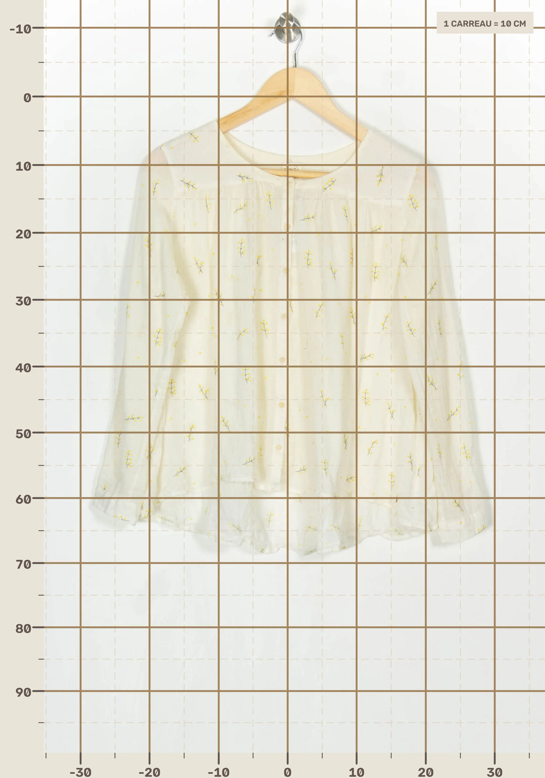 Blouse Écrue - Taille S/36 de la marque Des petits hauts | PARAD124171 - Vendu par Paradigme - Image 4