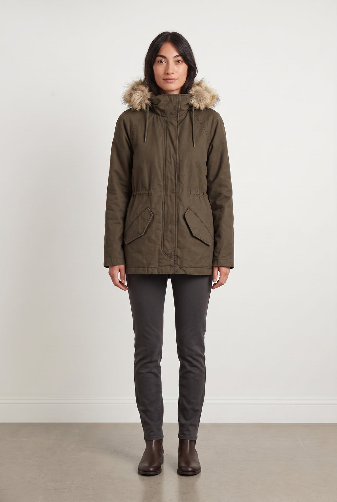 Parka Kaki - Taille XS/34 de la marque I.Code | PARAD124172 - Vendu par Paradigme - Image 1