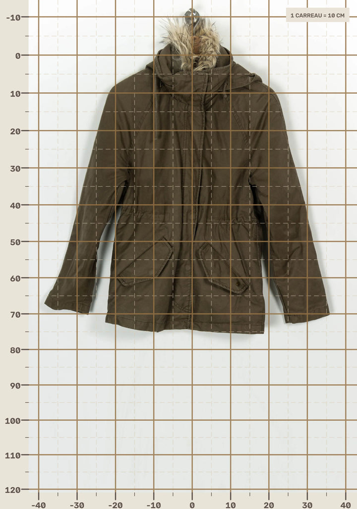 Parka Kaki - Taille XS/34 de la marque I.Code | PARAD124172 - Vendu par Paradigme - Image 4
