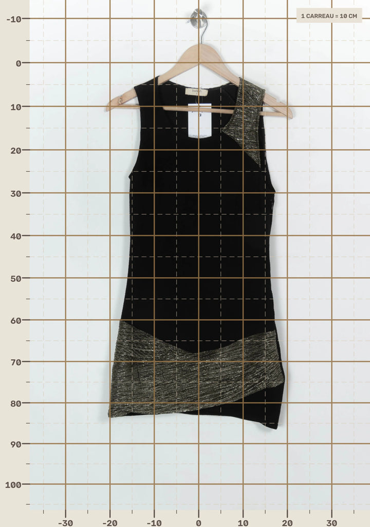 Robe Courte Noire et Dorée - Taille S/36 de la marque ba&amp;sh | PARAD124177 - Vendu par Paradigme - Image 4