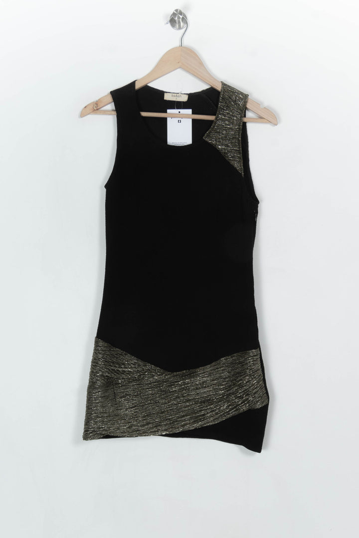 Robe Courte Noire et Dorée - Taille S/36 de la marque ba&amp;sh | PARAD124177 - Vendu par Paradigme - Image 2
