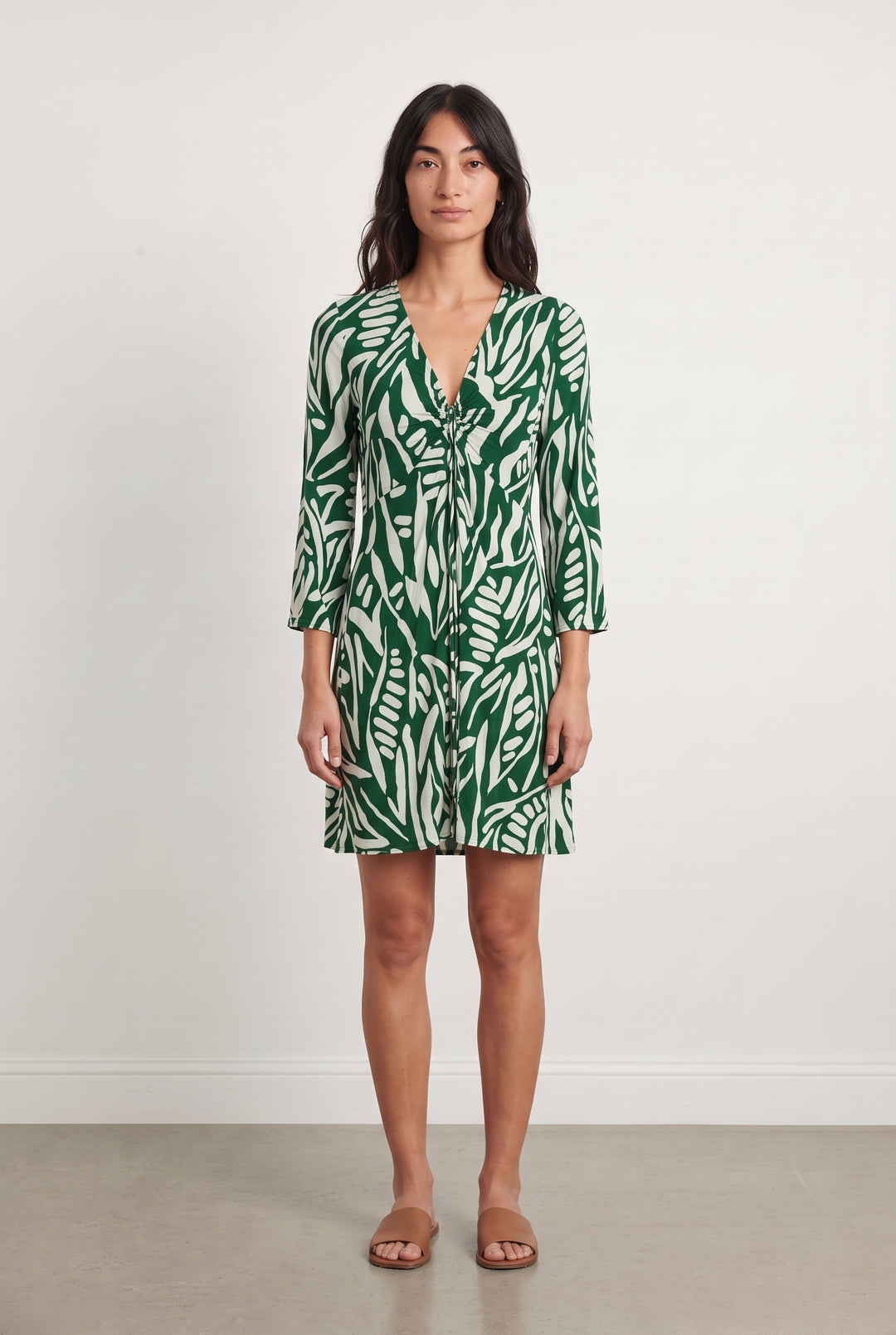 Robe Midi Verte et Blanche - Taille S/36 de la marque ba&amp;sh | PARAD124180 - Vendu par Paradigme - Image 1