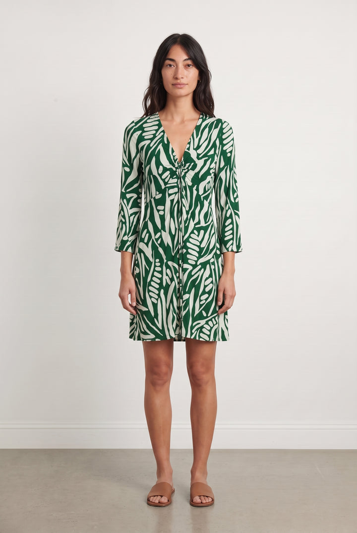 Robe Midi Verte et Blanche - Taille S/36 de la marque ba&amp;sh | PARAD124180 - Vendu par Paradigme - Image 1