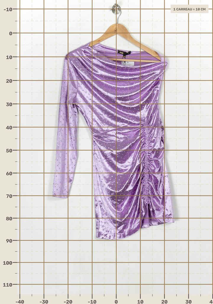 Robe Midi Violette - Taille L/40 de la marque Maje | PARAD124181 - Vendu par Paradigme - Image 4