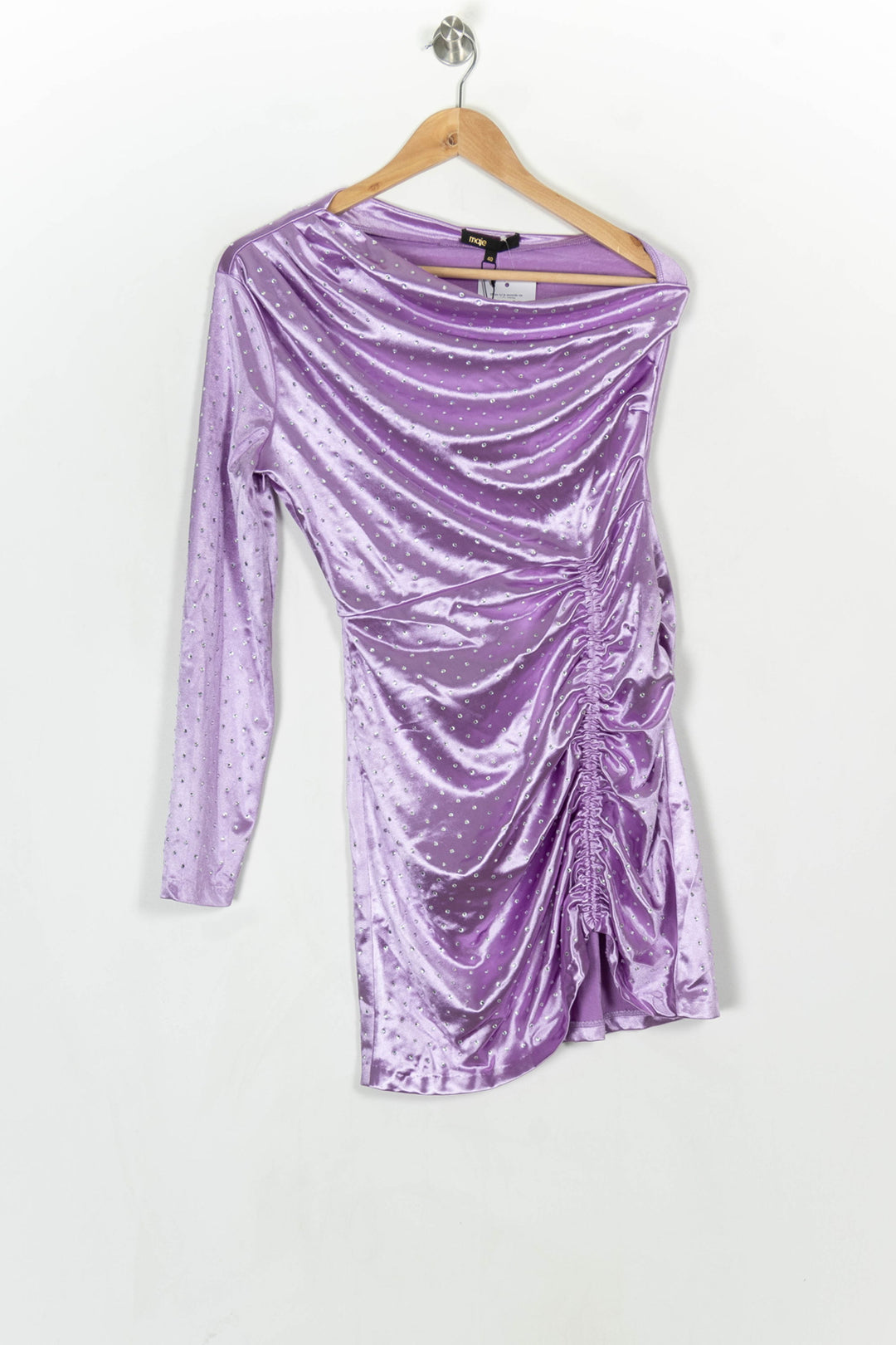 Robe Midi Violette - Taille L/40 de la marque Maje | PARAD124181 - Vendu par Paradigme - Image 2