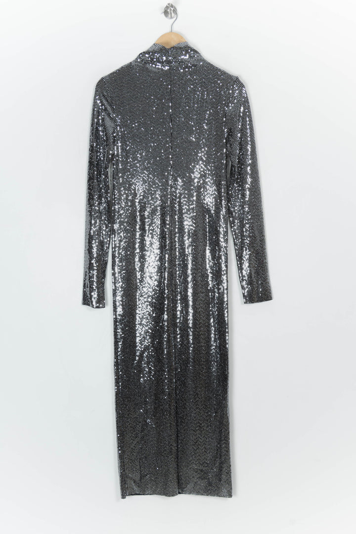 Robe Longue Noire et Argentée - Taille M/38 de la marque Maje | PARAD124182 - Vendu par Paradigme - Image 5