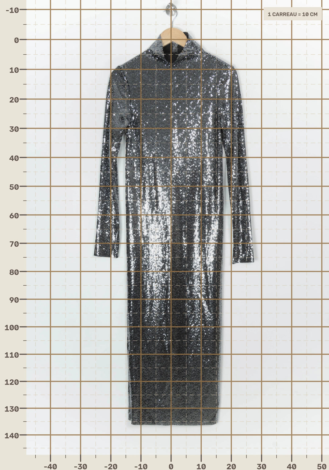 Robe Longue Noire et Argentée - Taille M/38 de la marque Maje | PARAD124182 - Vendu par Paradigme - Image 4