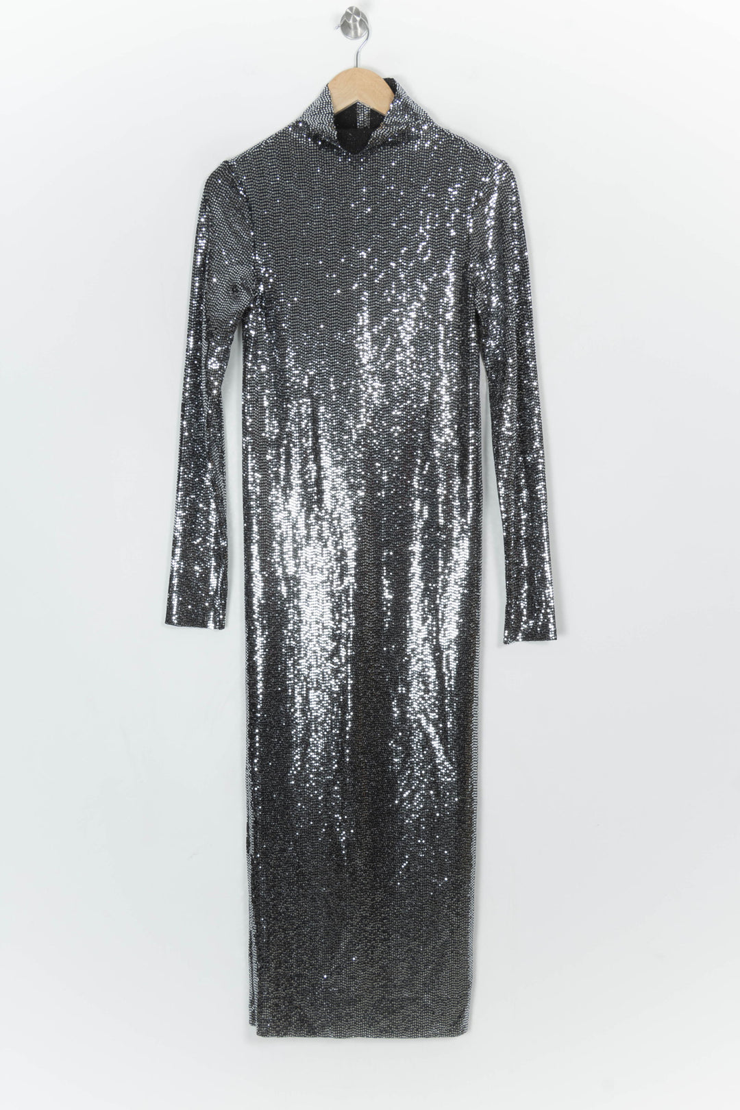 Robe Longue Noire et Argentée - Taille M/38 de la marque Maje | PARAD124182 - Vendu par Paradigme - Image 2
