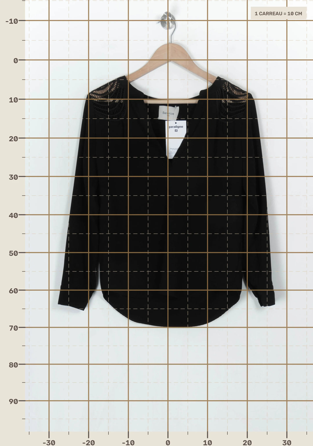 Blouse Noire - Taille S/36 de la marque Bérénice | PARAD124183 - Vendu par Paradigme - Image 4