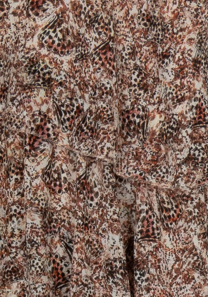 Jupe Midi Marron et Beige - Taille L/40 de la marque IKKS | PARAD124186 - Vendu par Paradigme - Image 3