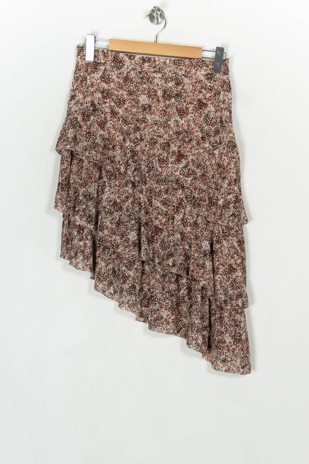Jupe Midi Marron et Beige - Taille L/40 de la marque IKKS | PARAD124186 - Vendu par Paradigme - Image 2