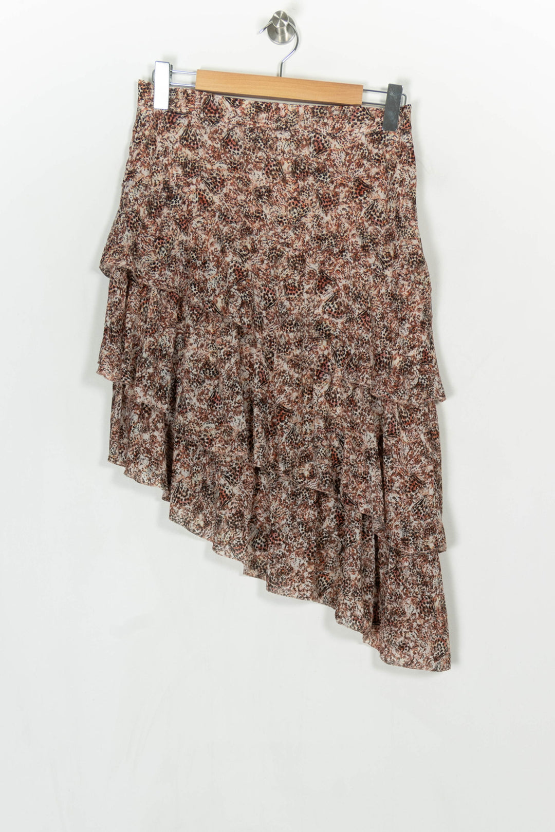 Jupe Midi Marron et Beige - Taille L/40 de la marque IKKS | PARAD124186 - Vendu par Paradigme - Image 2