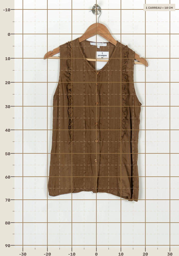 Blouse Marron - Taille L/40 de la marque La Fée Maraboutée | PARAD124187 - Vendu par Paradigme - Image 4