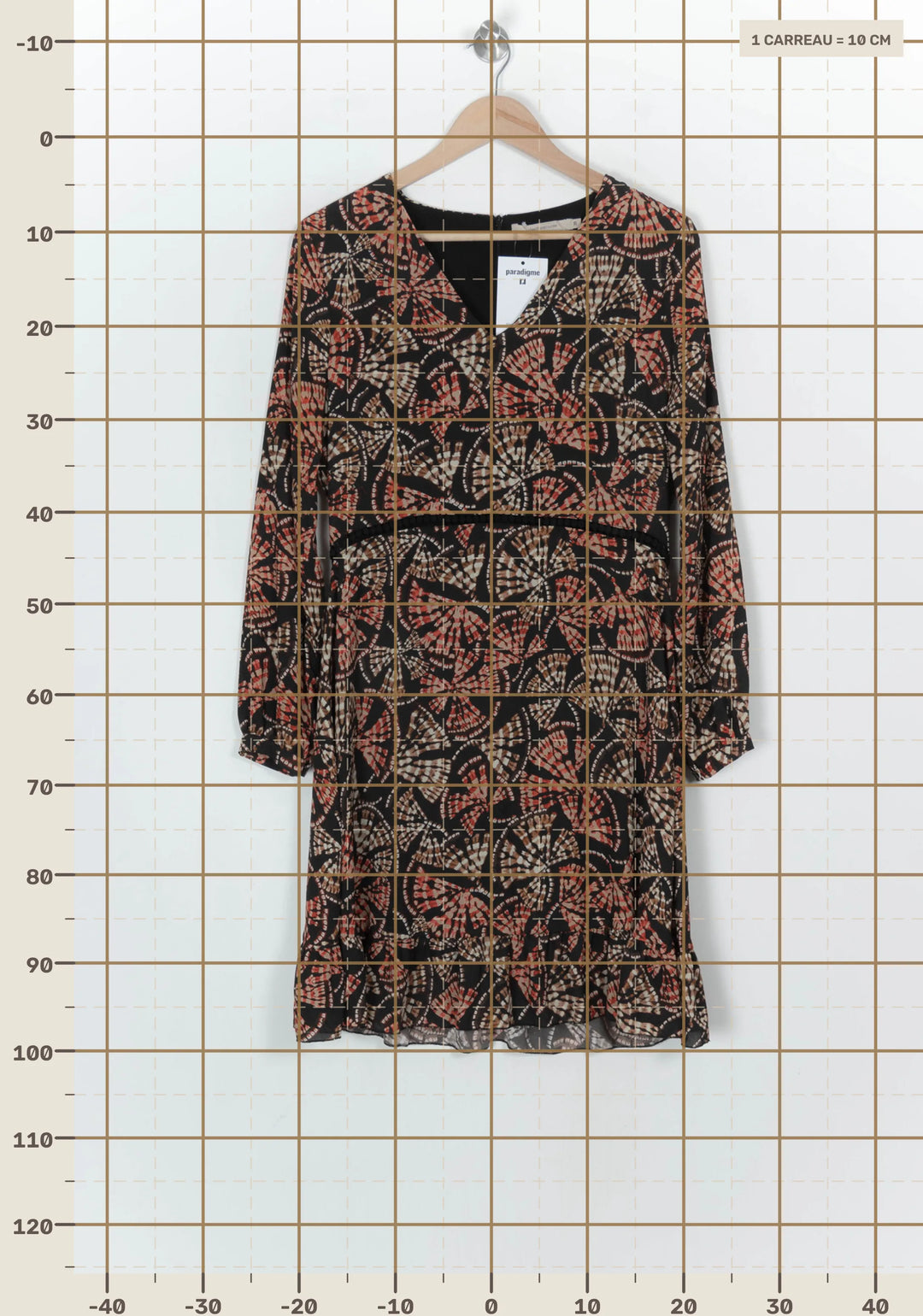 Robe Noire et Rouge - Taille M/38 de la marque La Fée Maraboutée | PARAD124188 - Vendu par Paradigme - Image 4