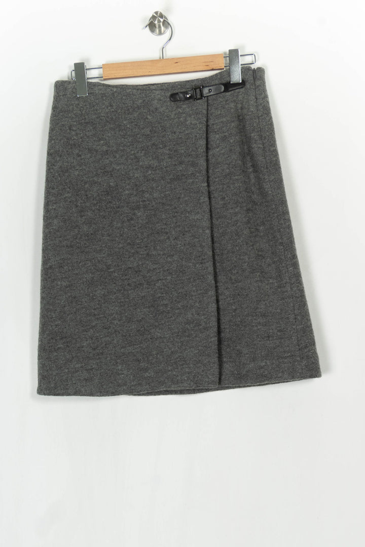 Jupe Midi Grise - Taille L/40 de la marque Caroll | PARAD124204 - Vendu par Paradigme - Image 2