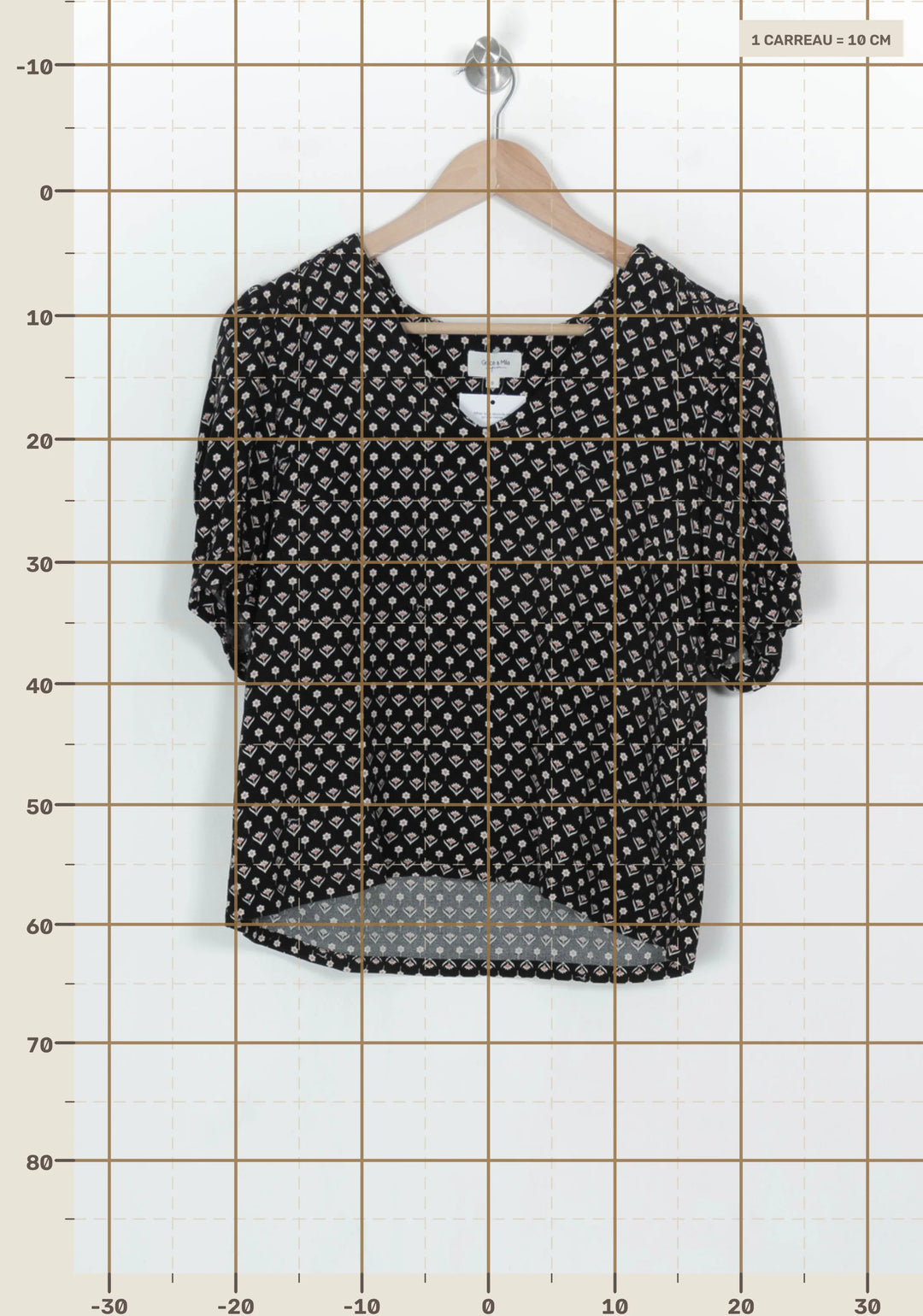 Blouse Noire et Blanche - Taille S/36 de la marque Grace &amp; Mila | PARAD124206 - Vendu par Paradigme - Image 4