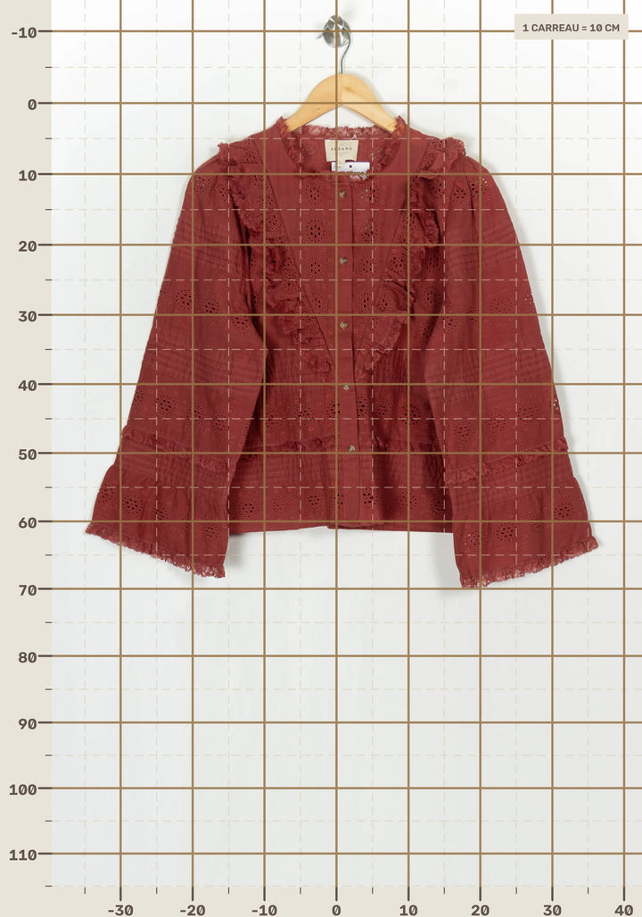 Blouse Rose - Taille XL/42 de la marque Sézane | PARAD124208 - Vendu par Paradigme - Image 4
