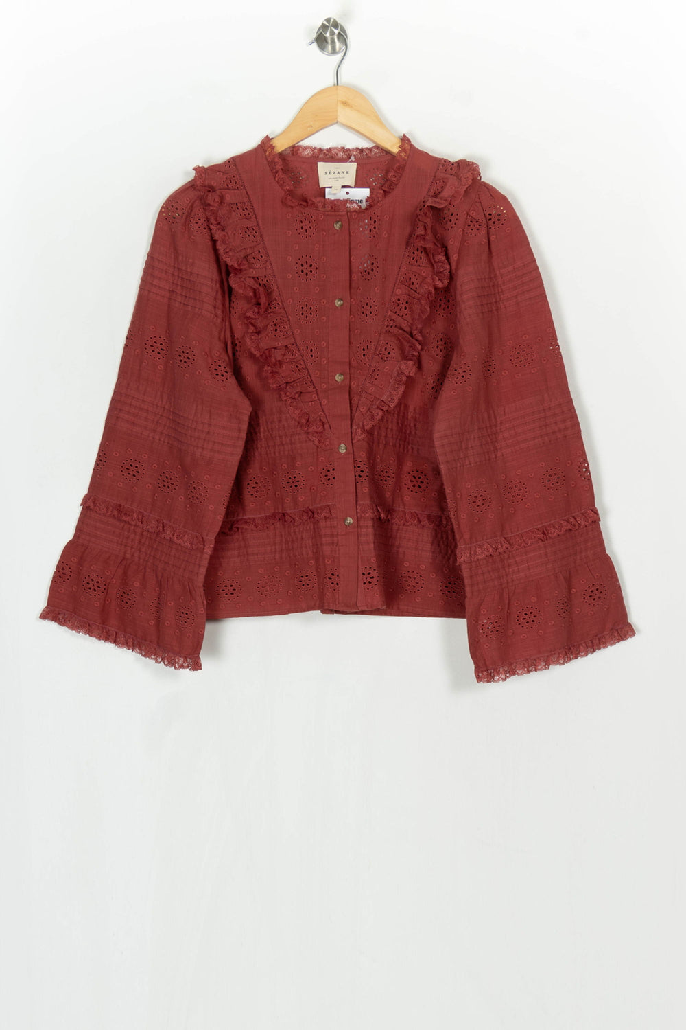 Blouse Rose - Taille XL/42 de la marque Sézane | PARAD124208 - Vendu par Paradigme - Image 2