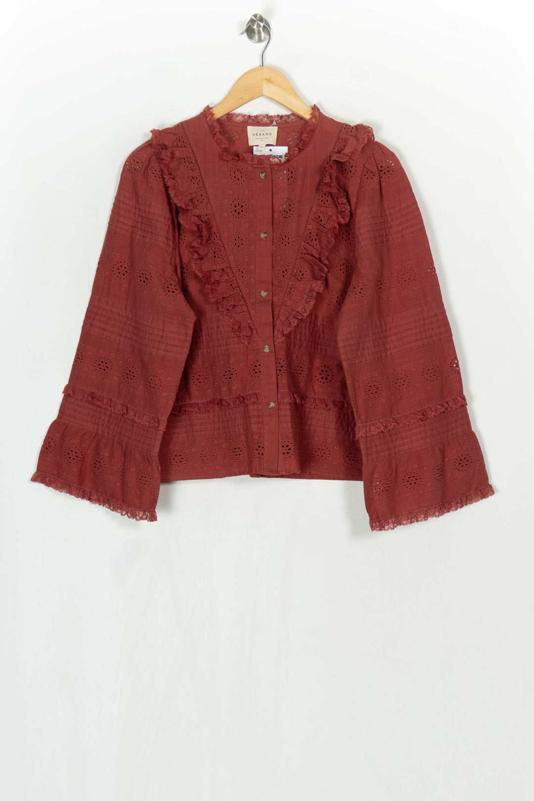 Blouse Rose - Taille XL/42 de la marque Sézane | PARAD124208 - Vendu par Paradigme - Image 2