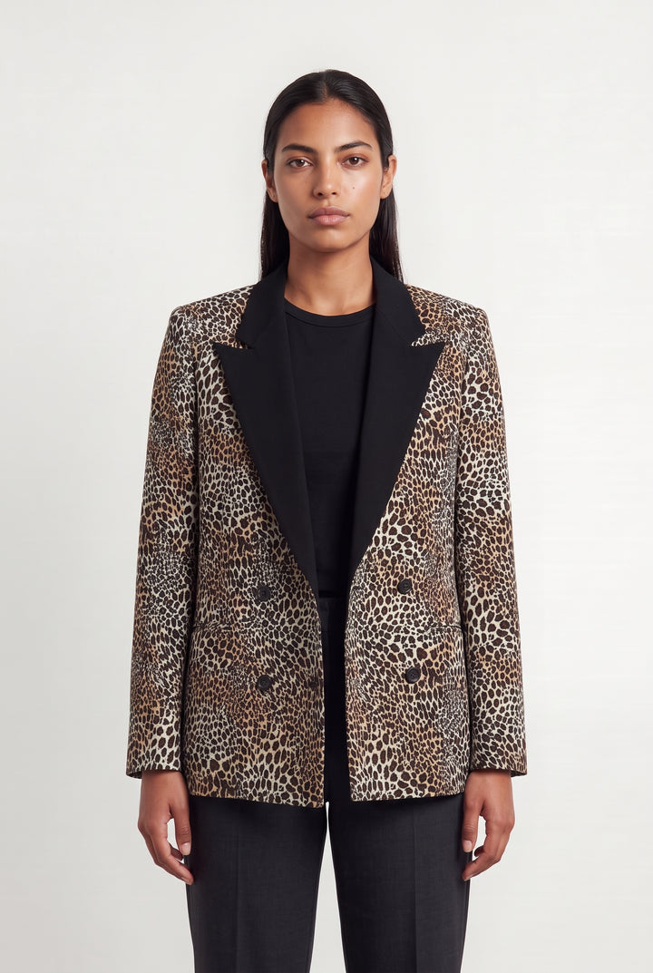 Blazer Beige et Marron - Taille L/40 de la marque IKKS | PARAD124211 - Vendu par Paradigme - Image 1