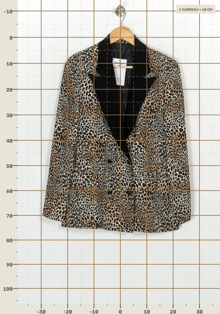 Blazer Beige et Marron - Taille L/40 de la marque IKKS | PARAD124211 - Vendu par Paradigme - Image 4