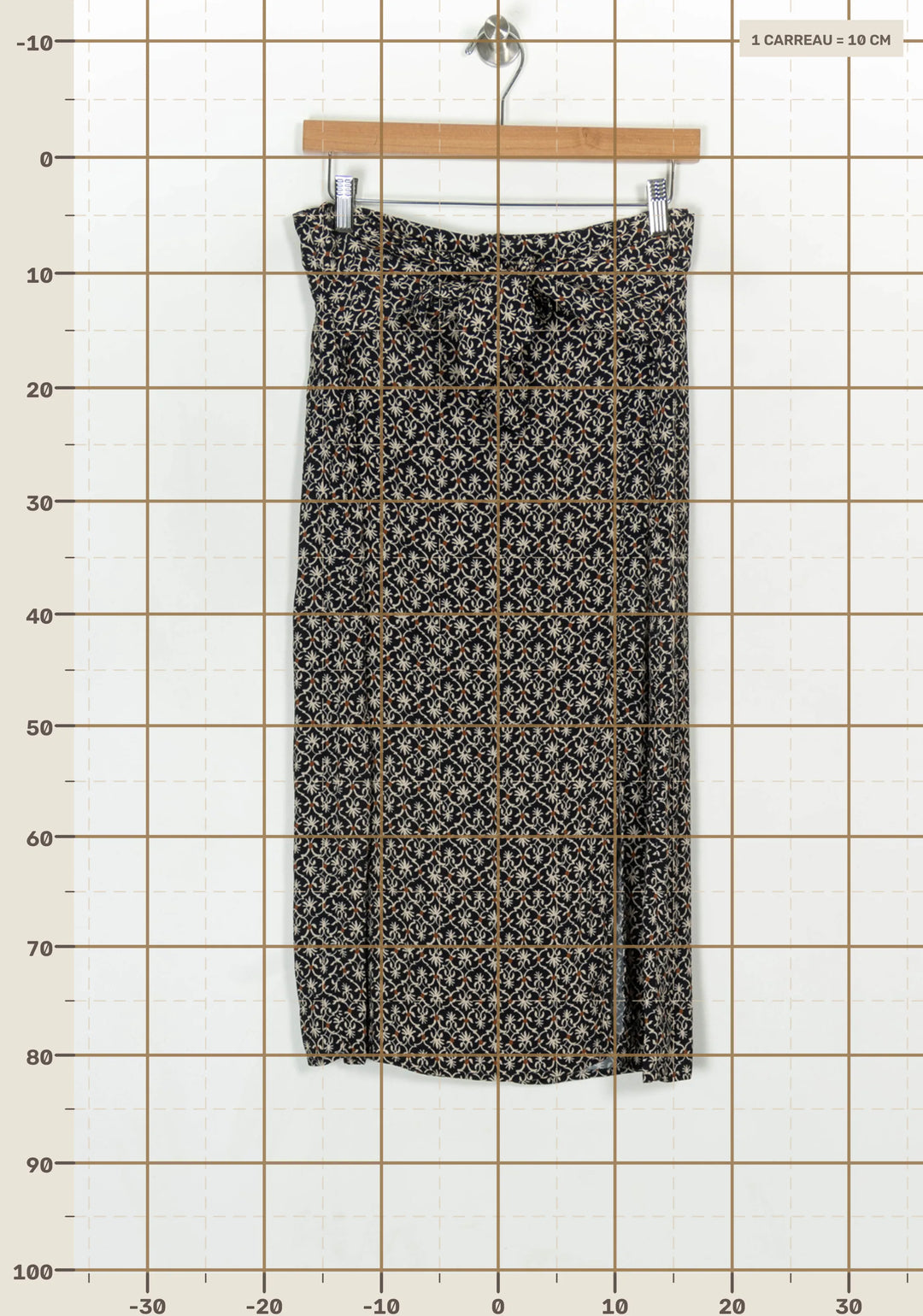 Jupe courte Noire et Blanche - Taille L/40 de la marque Caroll | PARAD124217 - Vendu par Paradigme - Image 4