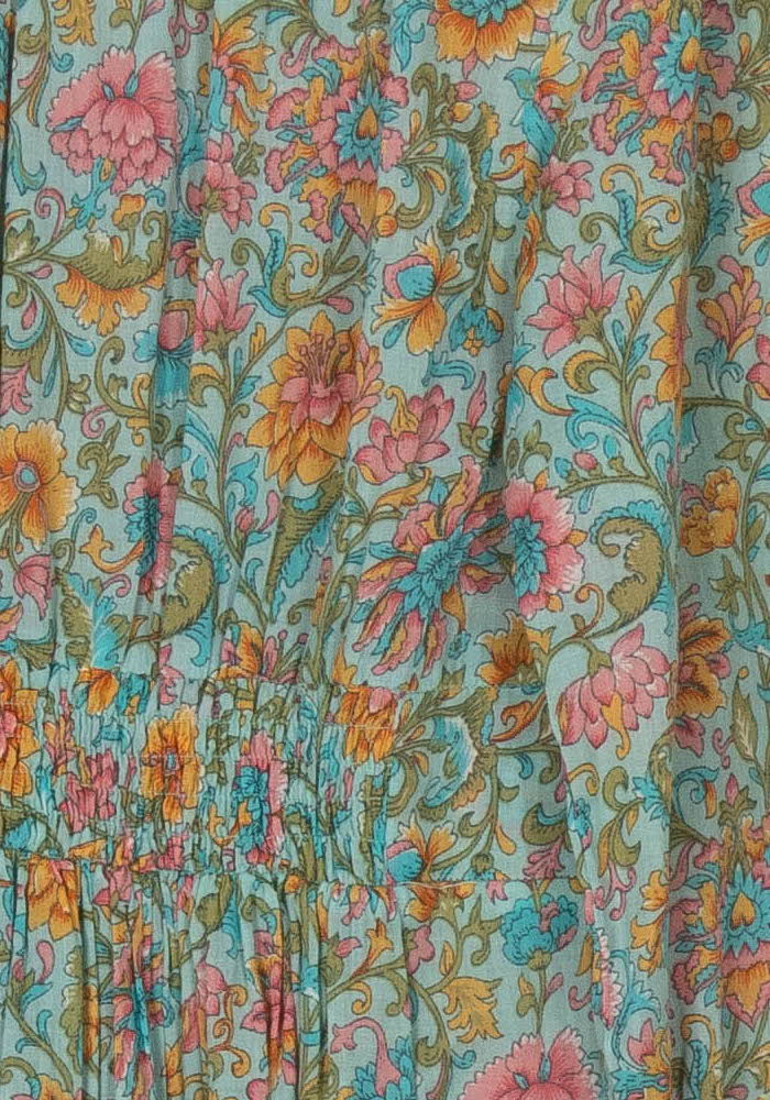Robe Longue Turquoise et Rose - Taille S/36 de la marque Louise Misha | PARAD124218 - Vendu par Paradigme - Image 3
