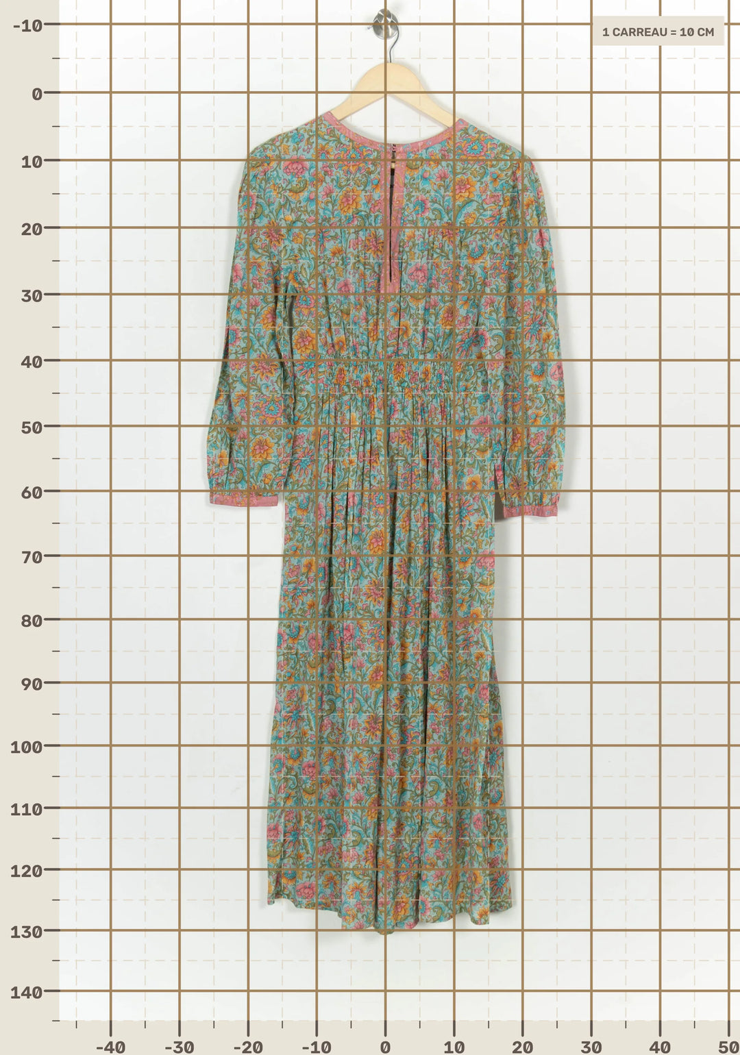 Robe Longue Turquoise et Rose - Taille S/36 de la marque Louise Misha | PARAD124218 - Vendu par Paradigme - Image 4