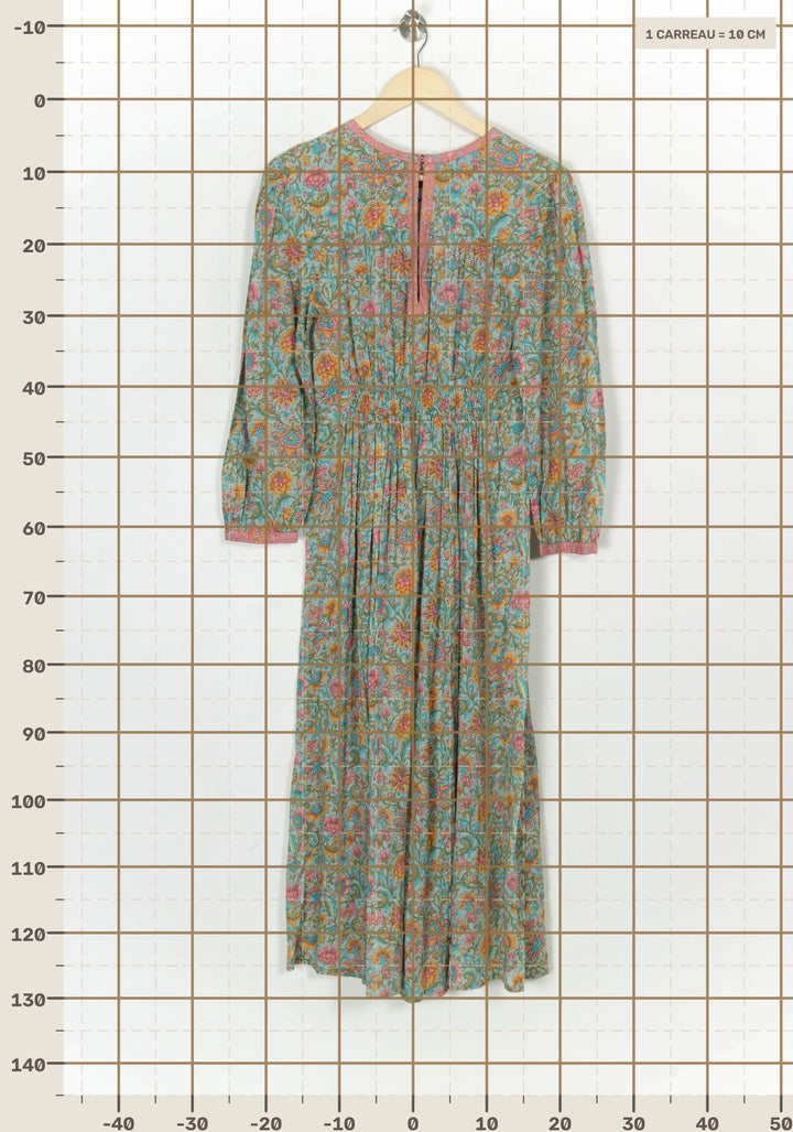 Robe Longue Turquoise et Rose - Taille S/36 de la marque Louise Misha | PARAD124218 - Vendu par Paradigme - Image 4
