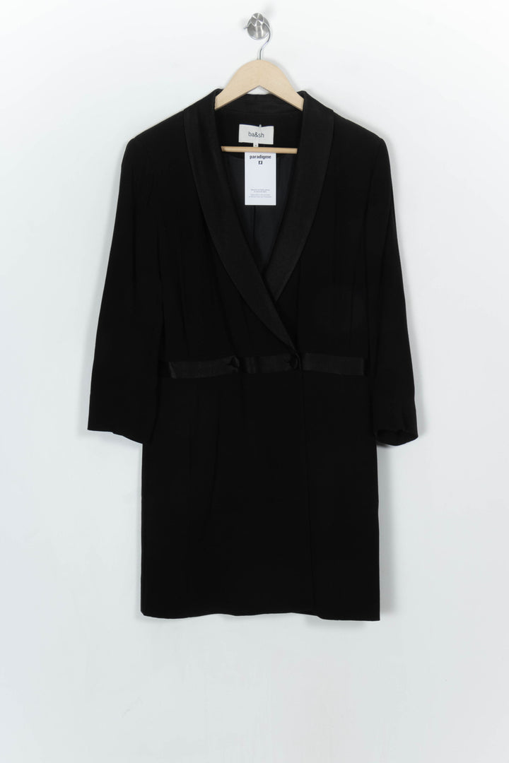 Robe Blazer Noire - Taille L/40 de la marque ba&amp;sh | PARAD124221 - Vendu par Paradigme - Image 2