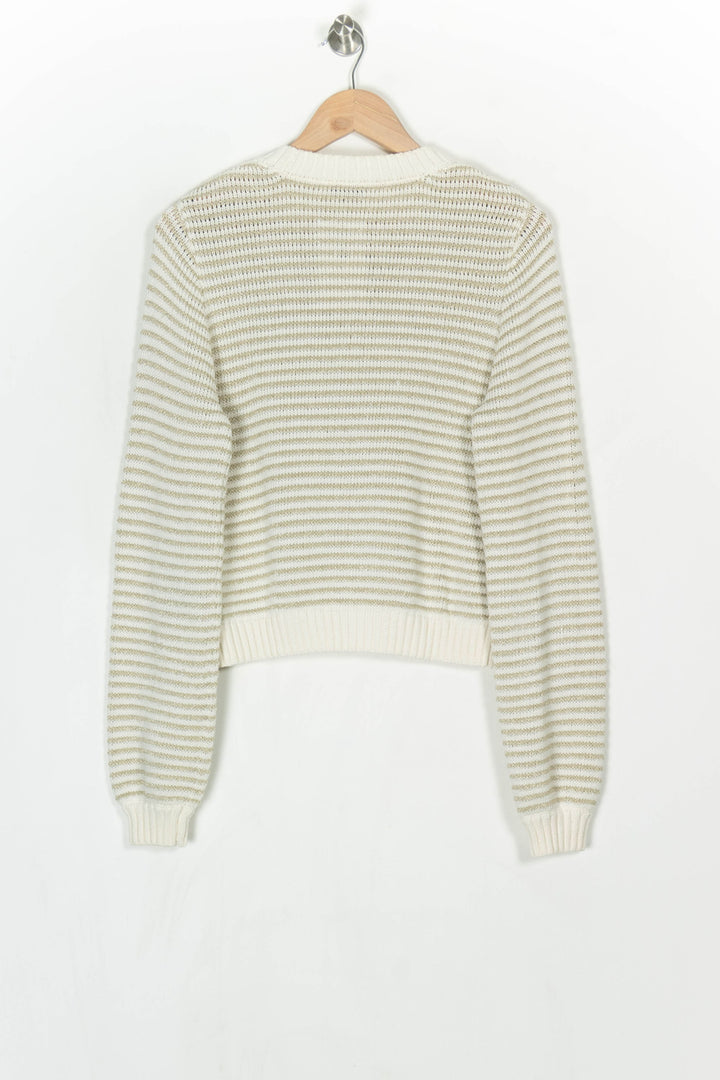 Pull Rayé Beige et Écru - Taille M/38 de la marque Liu Jo | PARAD124223 - Vendu par Paradigme - Image 5