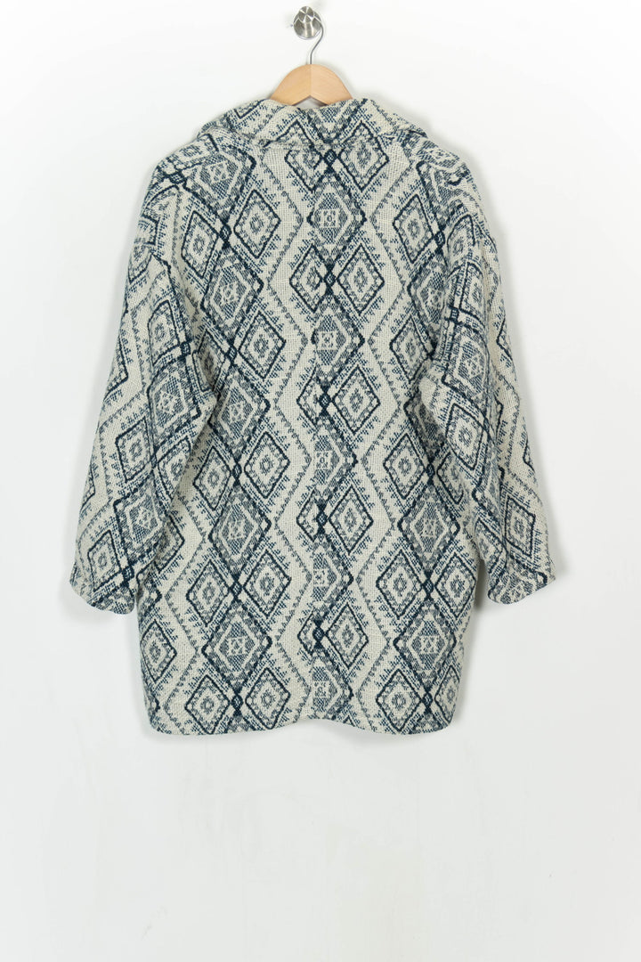 Manteau Bleu et Écru - Taille M/38 de la marque La Fée Maraboutée | PARAD124224 - Vendu par Paradigme - Image 5