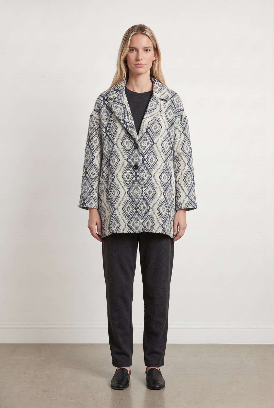 Manteau Bleu et Écru - Taille M/38 de la marque La Fée Maraboutée | PARAD124224 - Vendu par Paradigme - Image 1