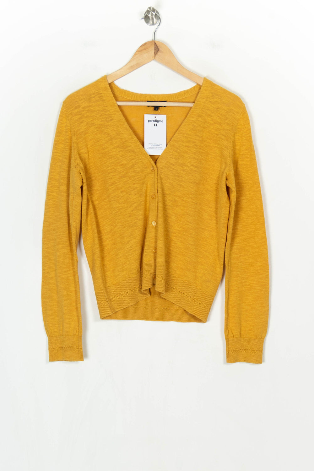 Cardigan Jaune - Taille S/36 de la marque Caroll | PARAD124226 - Vendu par Paradigme - Image 2