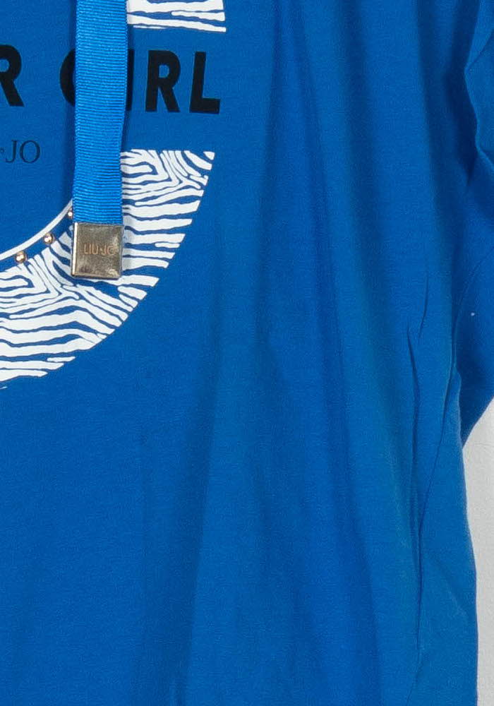 Tee-shirt à capuche Bleu - Taille XS/34 de la marque Liu Jo | PARAD124230 - Vendu par Paradigme - Image 3