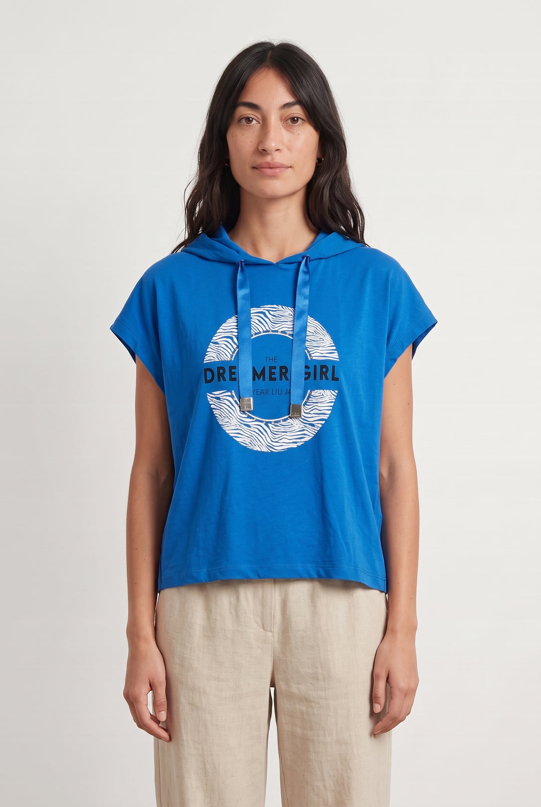 Tee-shirt à capuche Bleu - Taille XS/34 de la marque Liu Jo | PARAD124230 - Vendu par Paradigme - Image 1