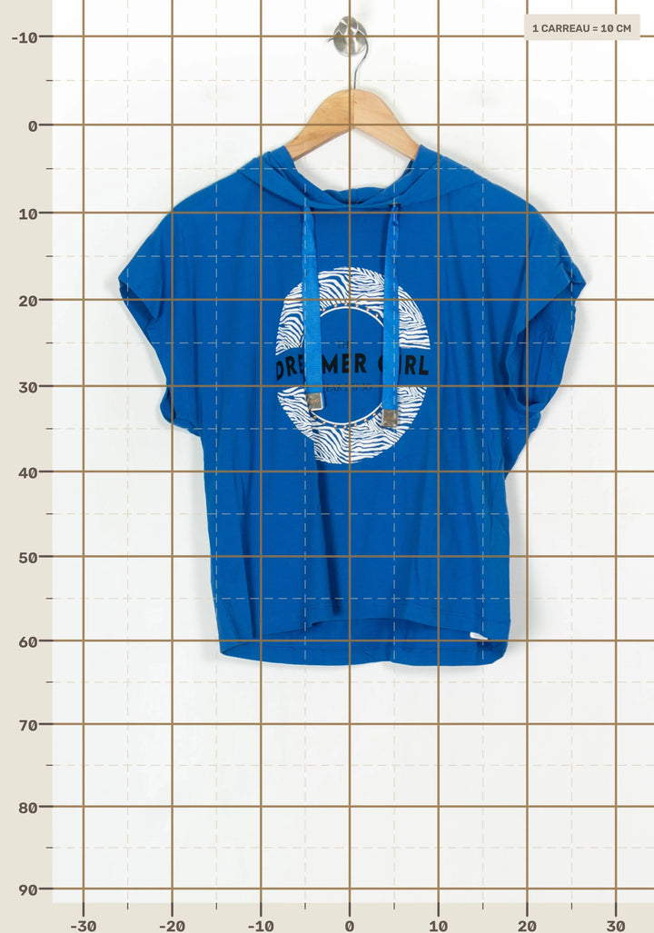 Tee-shirt à capuche Bleu - Taille XS/34 de la marque Liu Jo | PARAD124230 - Vendu par Paradigme - Image 4