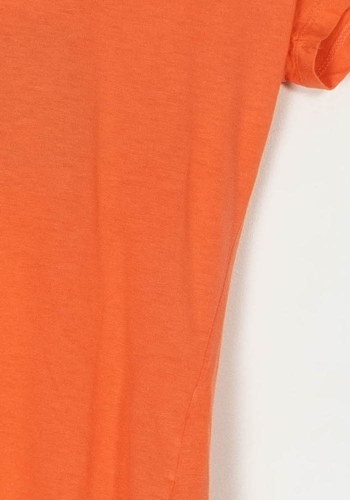 T-shirt à Col V Orange - Taille XS/34 de la marque Absolut Cashmere | PARAD124236 - Vendu par Paradigme - Image 3