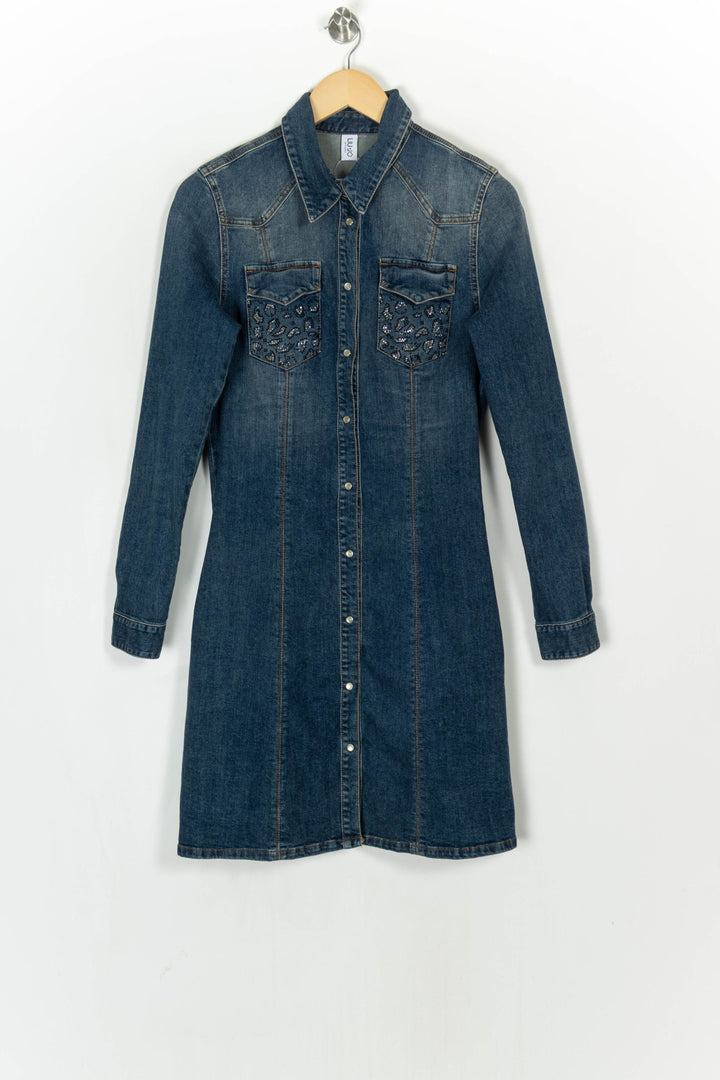 Robe Chemise En Jean Bleue - Taille L/40 de la marque Liu Jo | PARAD124237 - Vendu par Paradigme - Image 2