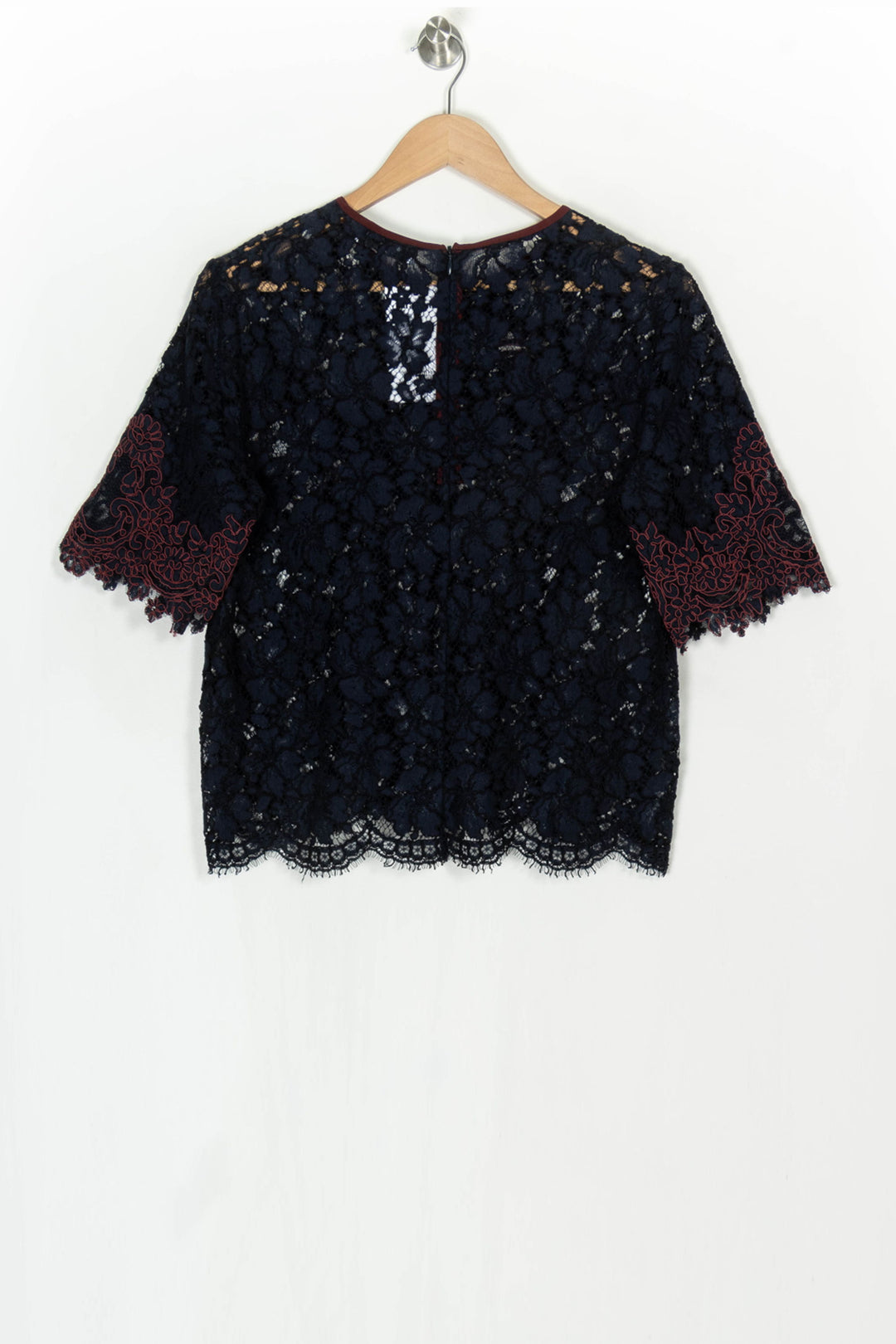 Blouse Bleu Marine et Rouge - Taille M/38 de la marque Sandro | PARAD124240 - Vendu par Paradigme - Image 5