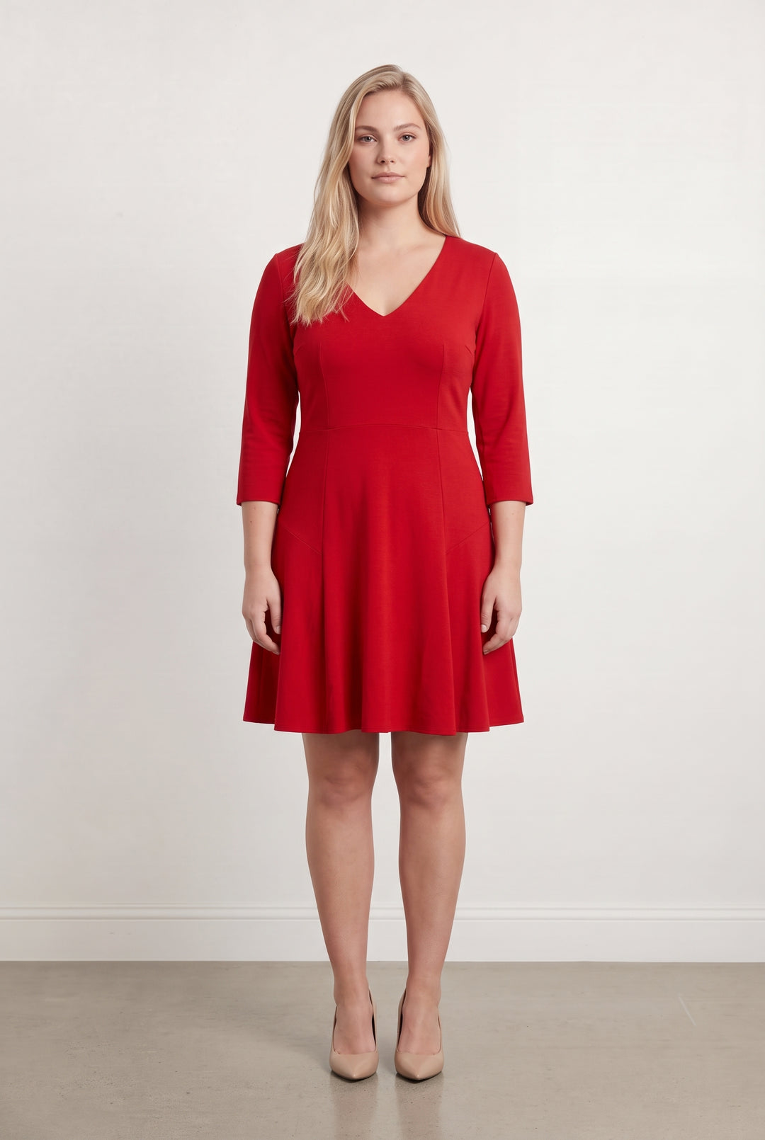 Robe Midi Rouge - Taille XL/42 de la marque Tara Jarmon | PARAD124243 - Vendu par Paradigme - Image 1