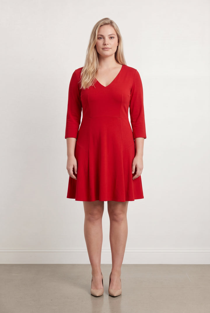 Robe Midi Rouge - Taille XL/42 de la marque Tara Jarmon | PARAD124243 - Vendu par Paradigme - Image 1