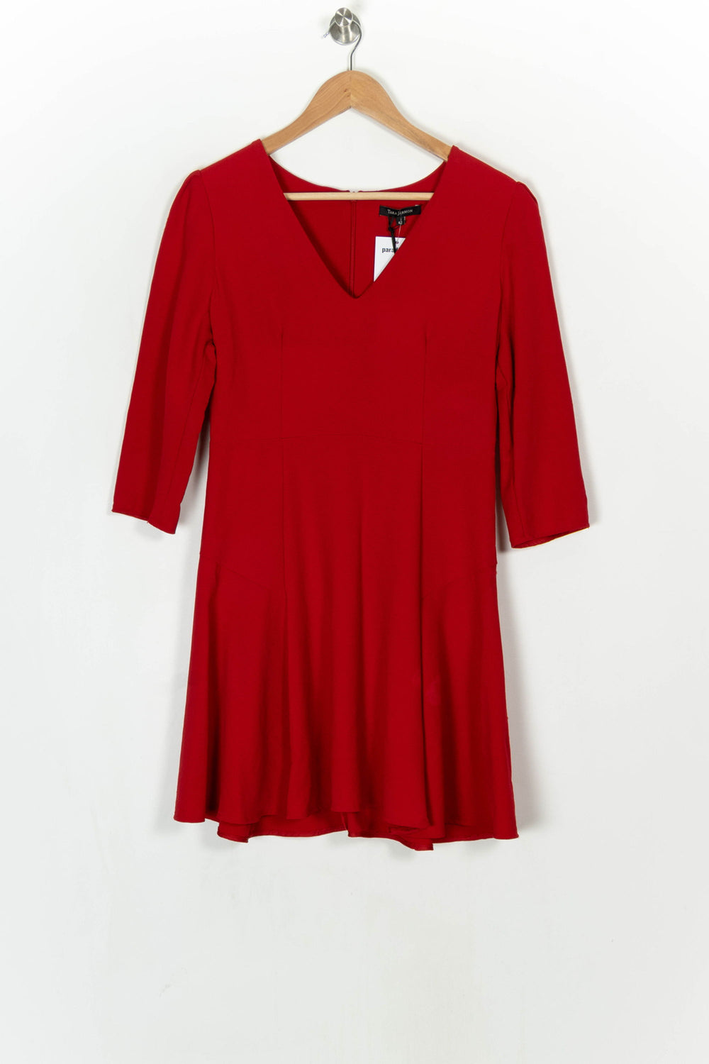 Robe Midi Rouge - Taille XL/42 de la marque Tara Jarmon | PARAD124243 - Vendu par Paradigme - Image 2
