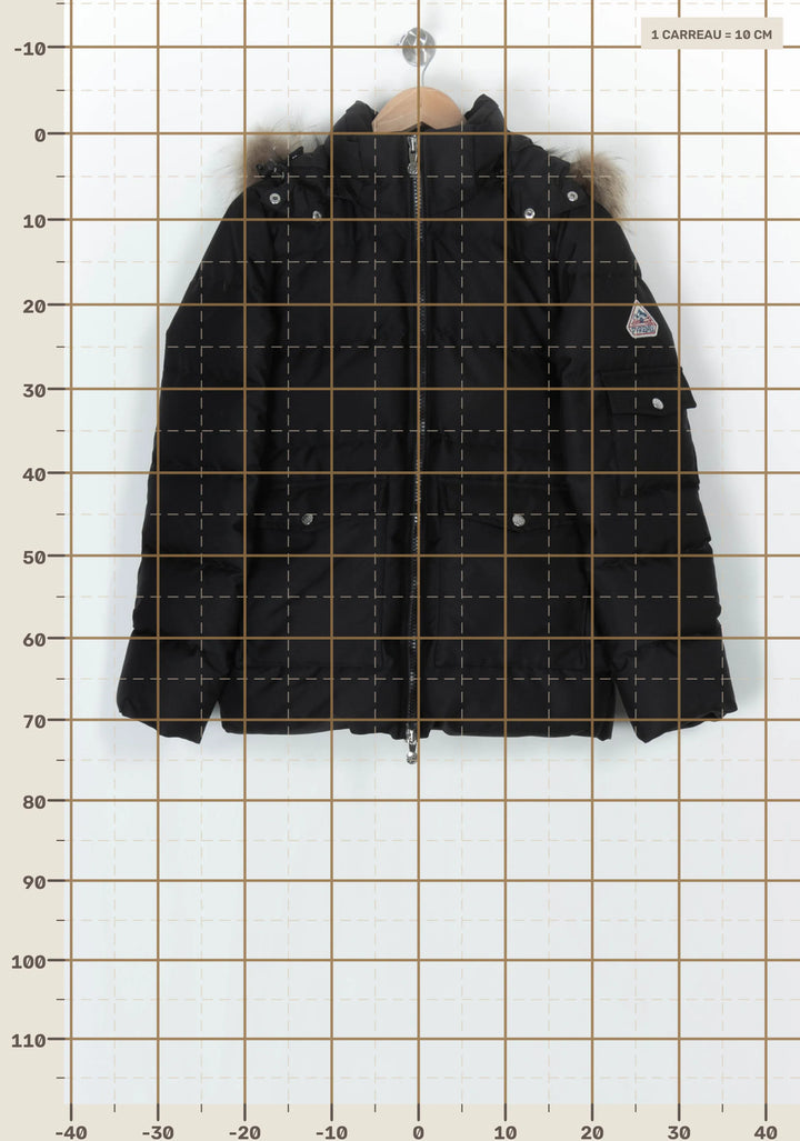 Doudoune Noire à Capuche en Fourrure - Taille S/36 de la marque Pyrenex | PARAD124247 - Vendu par Paradigme - Image 4