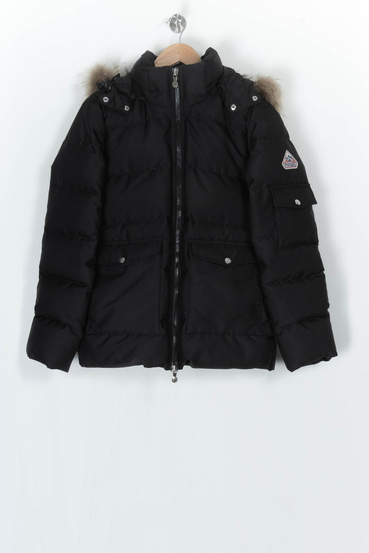 Doudoune Noire à Capuche en Fourrure - Taille S/36 de la marque Pyrenex | PARAD124247 - Vendu par Paradigme - Image 2