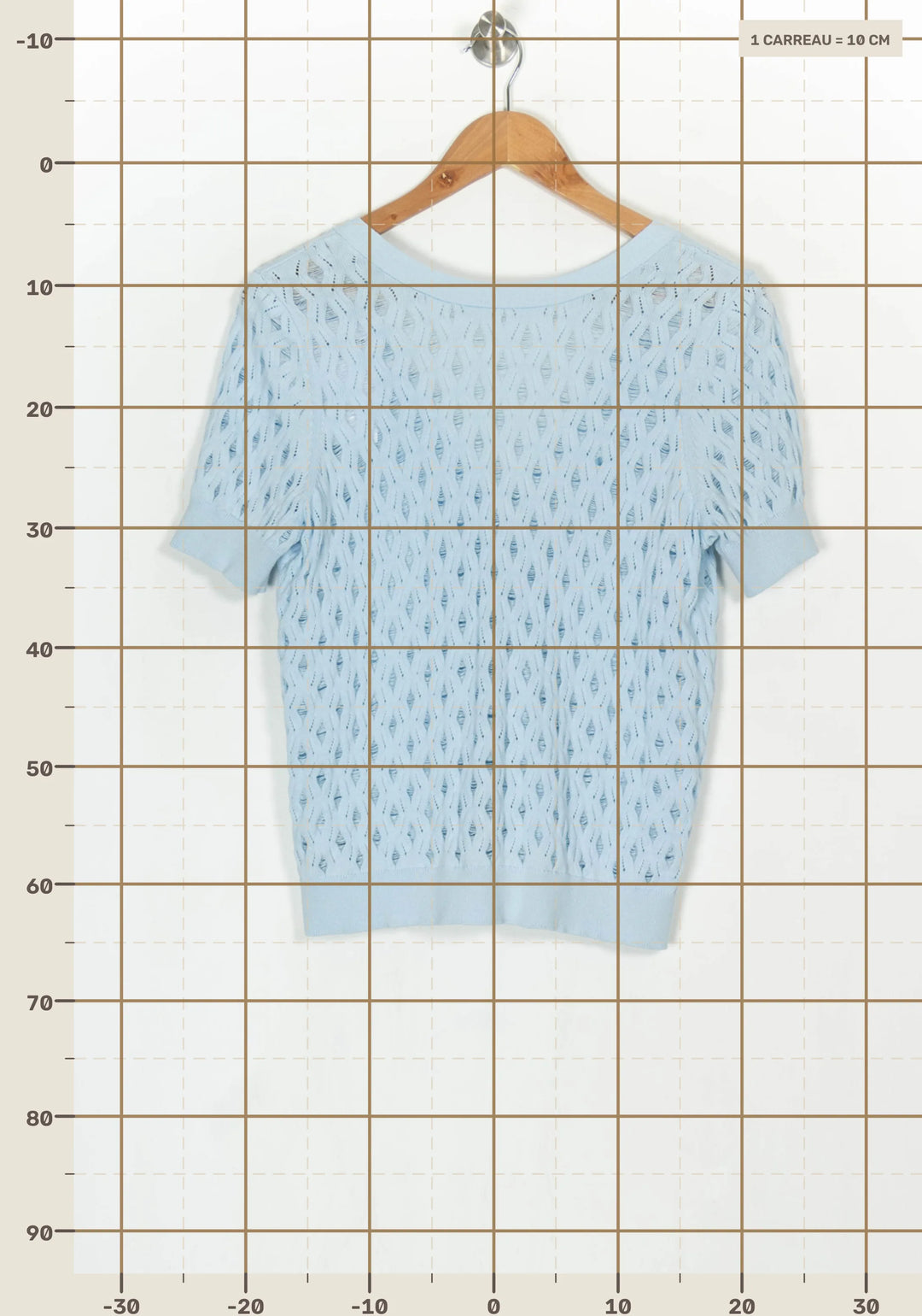 Pull Ajouré Bleu - Taille M/38 de la marque IKKS | PARAD124248 - Vendu par Paradigme - Image 4