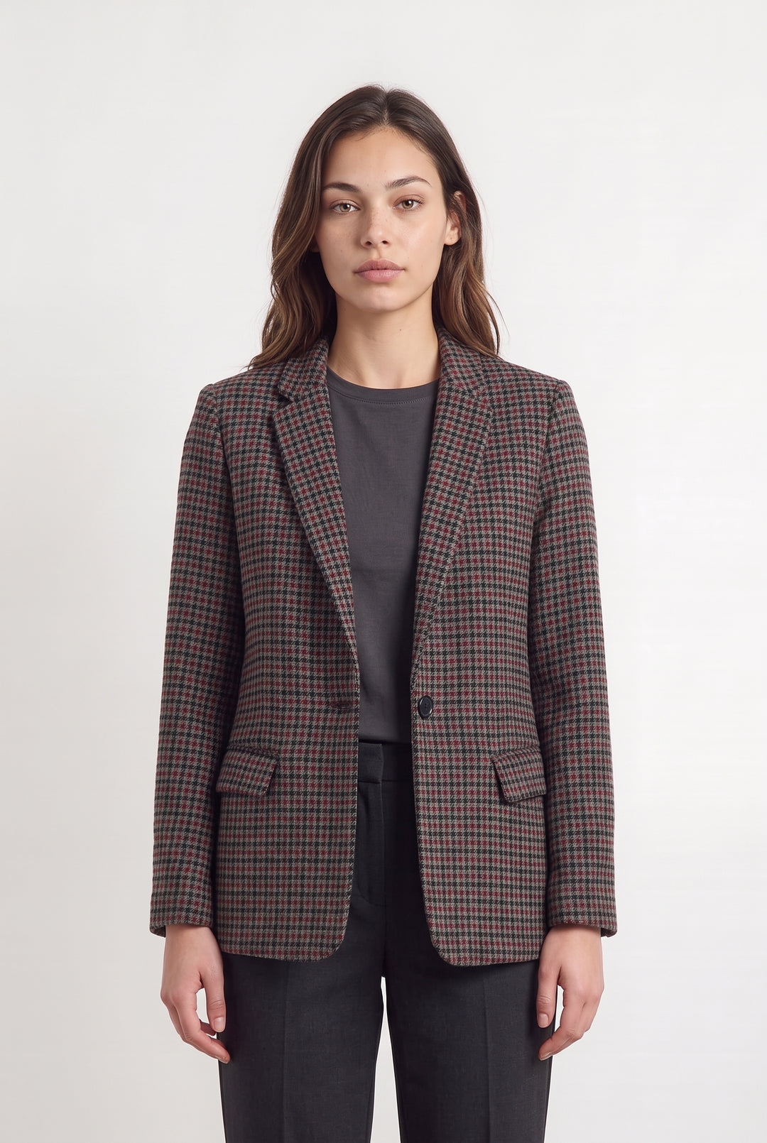 Blazer Gris et Bordeaux - Taille XS/34 de la marque Kookai | PARAD124249 - Vendu par Paradigme - Image 1