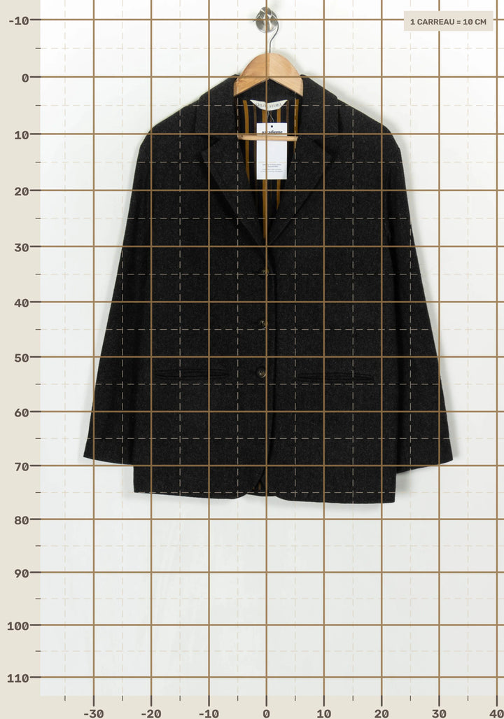 Blazer Gris Foncé - Taille M/38 de la marque Chloé Stora | PARAD124250 - Vendu par Paradigme - Image 4